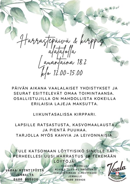 Harrastepäivä ja kirppis
