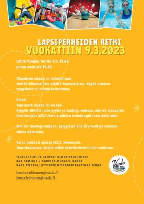 Lapsiperheiden retki Vuokattiin
